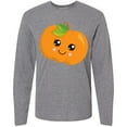 thumbnail image 3 of Inktastic Halloween Pumpkin, Smiling Pumpkin, Trick or Treat Long Sleeve T-Shirt, 3 of 5