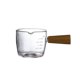 thumbnail image 1 of Jarra de leche de vidrio con mango de madera simple, salsera doméstica con escala, 1 of 5