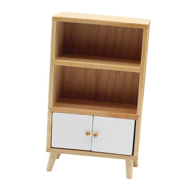 Armario en miniatura 1:12, mini estantería con cajón, estantería para libros, modelo de armario para jardín de hadas