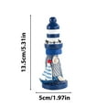 thumbnail image 3 of FeiFu Mini Lighthouses Decor, Handcrafted Wooden Miniature Lighthouses Model, Mediterranean Style Ornament, Nautical Tabletop Light House Decorations for Home, 3 of 5