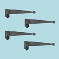 thumbnail image 2 of Renovator's Supply Black Offset Strap Lift Off Pintle Hinge 11.75" Pin Hinges for Shutter Doors, Pack of 4, 2 of 10
