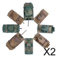 thumbnail image 1 of 2x 8 piezas de plástico 1:72 ensamblar Kits de construcción de pasatiempos modelo de bricolaje para regalos de Navidad juguetes de escritorio CUTICAT Juego de tanques, 1 of 8