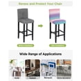 thumbnail image 3 of Pink Purple Teal Ombre Cream Bar Stool Covers Set of 6, Modern Abstract Art Aesthetics Stretch Bar Chair Covers with Backs, Removable Pub Counter Height Chair Cover for Kitchen Dining Room Cafe, 3 of 7