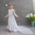 thumbnail image 5 of 11Pcs Luxury Princess Dress Costumes with Shining Long Cape Girls Birthday Party White, 5 of 8
