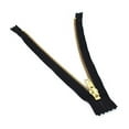 thumbnail image 3 of Golden Brass YKK Zippers No. 5 Metal 10 inch Zips in Black Pack of 12, 3 of 3