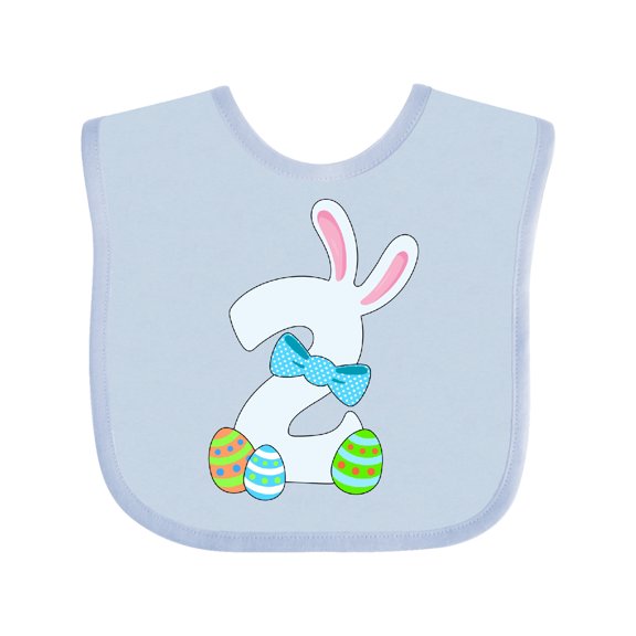 Inktastic Easter Bunny Second Birthday Bow Tie Boys or Girls Baby Bib