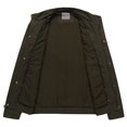 thumbnail image 4 of Chrisuno Men's Field Lightweight Jackets Casual Windbreaker Fall Cotton Bomber Jacket Outwear Army Green 2XL, 4 of 5