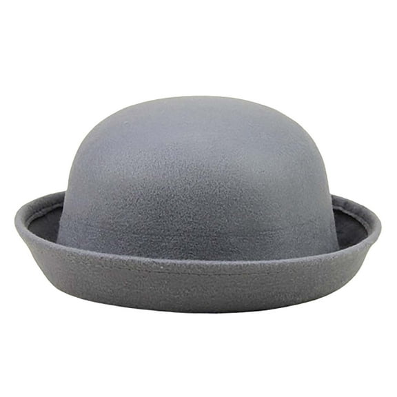Men's Black Bowler Hat Unisex Roll Up Panama Hats Costume Accessories Hats for Adults Costumes Gray One Size