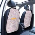 thumbnail image 3 of Fuzoiu Cute Rabbit Print 2 Pack Kick Mat Back Seat Protector With 3 Storage Pockets, Universal Car Seat Back Organizer For Kids Pets, Waterproof Backseat Protector For Most Car, 3 of 8