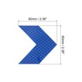 thumbnail image 2 of Uxcell Reflective Stickers, 30 Pack 2.36 x 2.36 Inch Adhesive Night Arrow Shape Safety Tape Reflector, Blue, 2 of 5