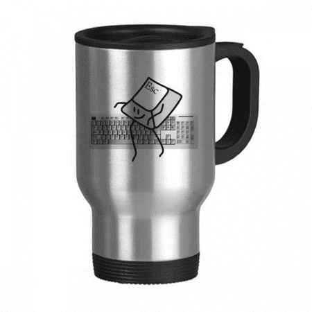 

Escape Human Pets Art Deco Fashion Travel Mug Flip Lid Stainless Steel Cup Car Tumbler Thermos