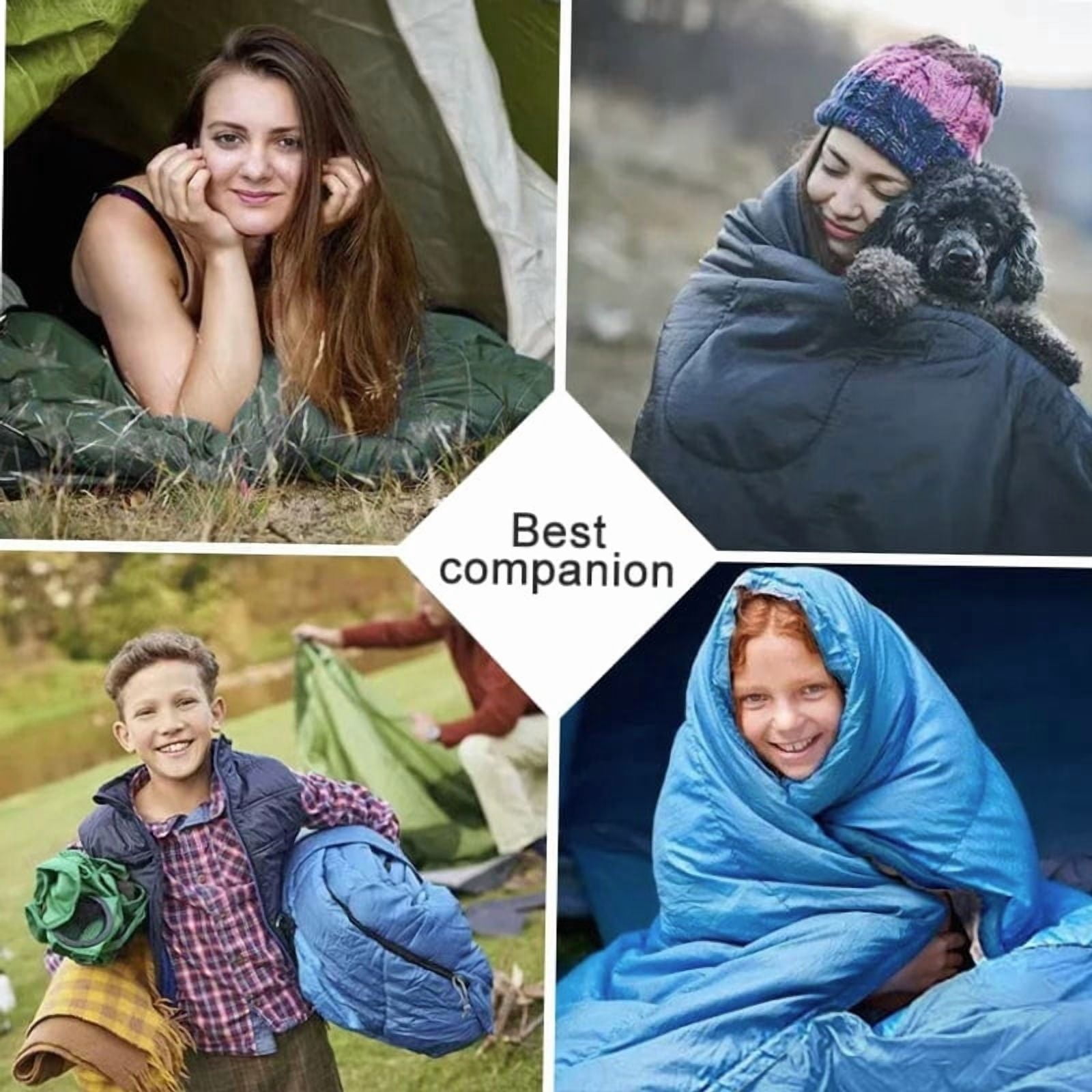 Compact Camping Sleeping Bag with Ultralight 4 Season Warm Envelope - Typpkmm