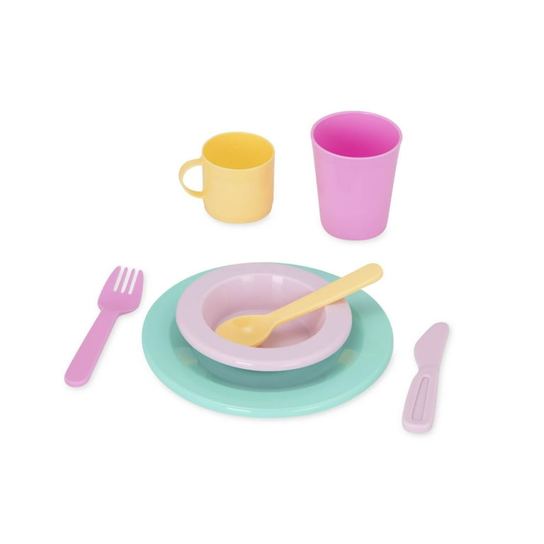 Play Circle by Battat Dishes Wishes Dinnerware Set Colorful