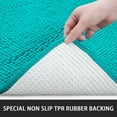 thumbnail image 5 of Junovo Plush Teal Chenille Bath Rug, 24" x 36", Non-Slip, 5 of 7