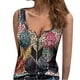 thumbnail image 1 of Camisetas sueltas con cremallera y estampado para mujer, camisetas casuales sin mangas con cuello redondo Pompotops lopia988956, 1 of 4