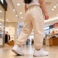 thumbnail image 5 of JCCXIN Toddler Kids Girls School Pants Casual Baggy Cartoon Rabbit Appliques Ankle-Tied Pants With Pockets Lightweight Outdoor Summer Daily Wear Sweet Party Bottoms,Beige,2-3 Years, 5 of 9