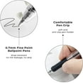thumbnail image 3 of Ballpoint Pens, Black Ink Roller Ball Pens Fine Point 0.7mm, Retractable Ballpoint Pens Bulk Smooth Writing with Soft Anti-Slip Grip for Note Taking Office School Women Men (12 Pack), 3 of 6