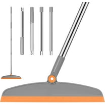 Multifunction Magic Broom, 54 Inch Adjustable Long Handle Silicone Floor Squeegee Broom, Sweep and Scrape 2 In 1 Household Cleaning Brooms for Floor, Bathrooms, Kitchens, Showers