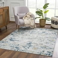 thumbnail image 2 of BoutiqueRugs Liverpool Modern Checkered Area Rug - Contemporary Checkered Carpet for Living Room - Blue, Gray, Mustard - 6'7" x 9' (6x9), 2 of 16