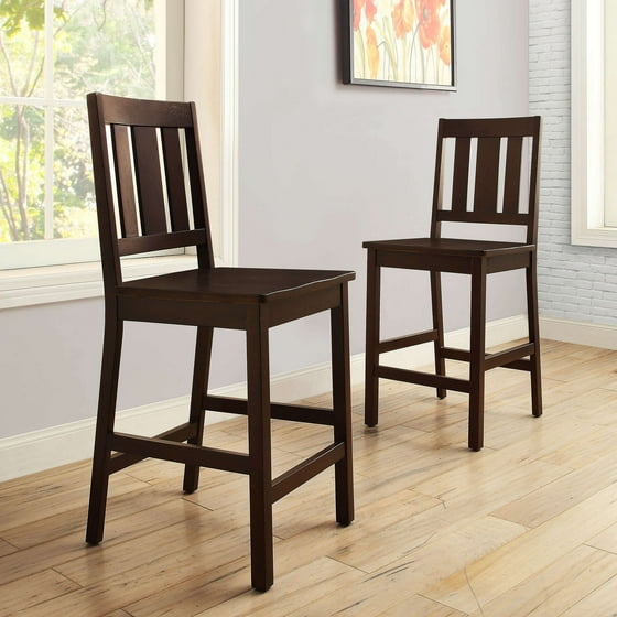 Better Homes and Gardens Bankston Counter Height Stool, Set of 2, Mocha