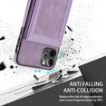 thumbnail image 4 of Dteck Case for iPhone 11 Pro Max (6.5 inch) 2019, RFID Blocking Material Card Slots Metal Button Closure Flip Wallet Case with Stand for Apple iPhone 11 Pro Max, Purple, 4 of 5