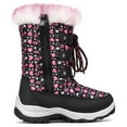thumbnail image 2 of DREAM PAIRS Kids Boys Girls Slip Resistant Faux Fur-Lined Knee High Winter Snow Boots NORDIC BLACK/PINK Size 9, 2 of 5