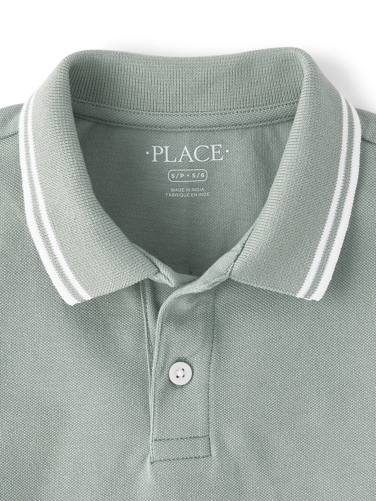 The Children's Place Boys Short Sleeve Tipped Solid Pique Polo, Sizes XS-XXL