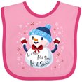 thumbnail image 3 of Inktastic Holiday Snowman Boys or Girls Baby Bib, 3 of 4