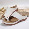 thumbnail image 5 of Daolelai Women's Summer Fashion Solid Color Clip-Toe Massage Insole Beach Sandals Casual Slippers, 5 of 9
