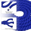 thumbnail image 3 of Uxcell Natural Twisted Cotton Rope 3 Strand Thick Cotton Rope Tug 0.98" x 49.21ft Blue, 3 of 7