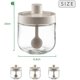 thumbnail image 4 of Caja de condimentos de vidrio con cuchara, botella de condimentos de vidrio resistente al calor de 300ml, 3 uds., 4 of 5