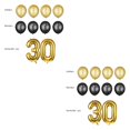 thumbnail image 3 of Bearachild 30th 40th Anniversary Juego de decoración Globo de número dorado de 42 pulgadas con globos de látex dorados y negros de 12 pulgadas para 30 combinados 2piezas Bearachild CBP143552, 3 of 6