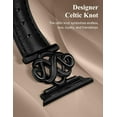 thumbnail image 3 of Wearlizer Slim Leather Band Compatible with Apple Watch Band 38/40/41/42/44/45/46/49mm Women, Celtic Knot Design Strap for iWatch Series 10 9 8 Ultra SE 7 6 5 4 3 2 1, 3 of 6