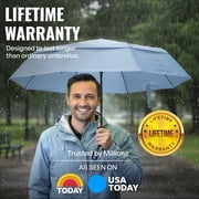 Repel Windproof Travel Umbrella, Auto Open Close Folding Umbrella Wind Tested to 100MPH
