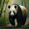 thumbnail image 6 of WYYP Panda Bear Bamboo Forest Round Tablecloth 100% Polyester Table Cover White, 6 of 8