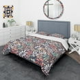 thumbnail image 3 of Designart 'Retro Botanical Pattern II' Mid-Century Modern Duvet Cover Set, 3 of 4
