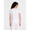 thumbnail image 4 of Scenario Women's Scoop Neck Tee with Cap Sleeves, Sizes XS-XXXL, 4 of 6
