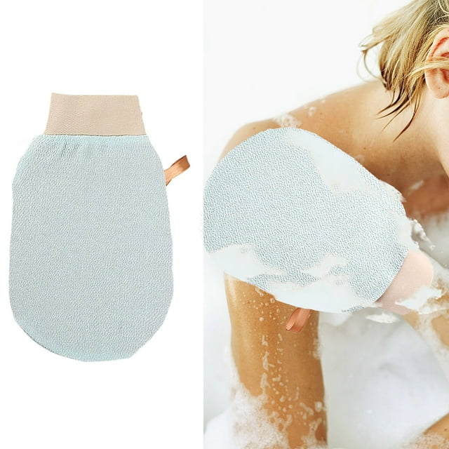 Gant Exfoliant Mitaine de Gommage Corporel Double Face pour une Peau Lisse Éclat Profond Qualité Spa Exfoliation pour Tous Types de Peau Hommes Femmes Mitaine de Bain et de Douche Réutilisable