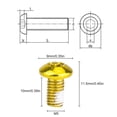 thumbnail image 4 of Bike Screws Colorful T25 Mountain Bicycle Screws Disc T25 Fixed Tool Steel M5x10mm Bike Disc Fixed Tool, Gold, 4 of 8