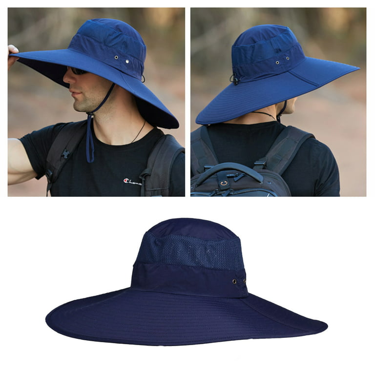 BetterZ Outdoor Men Big Brim Sunhat Waterproof Fisherman Hat for Daily Wear