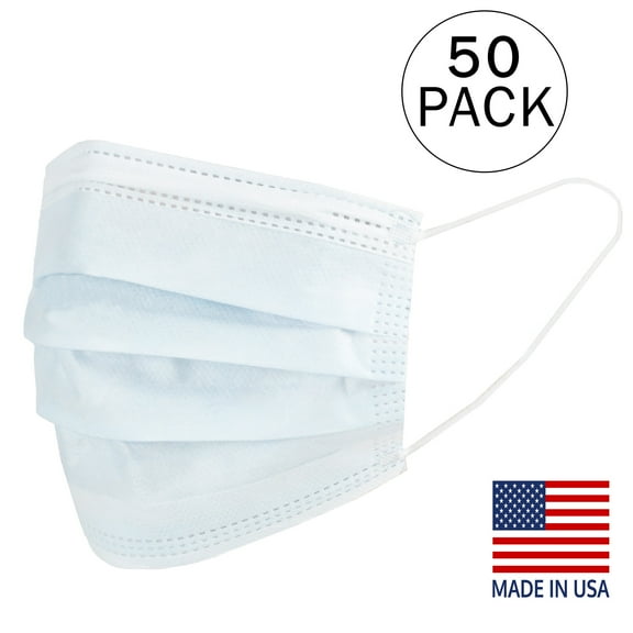Edison Supply 3-Ply Non-Medical Disposable Face Masks, 50 Count