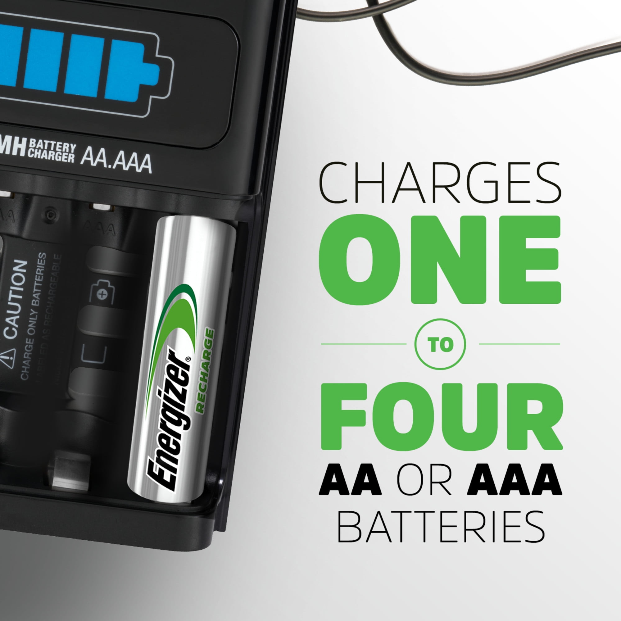 Energizer Recharge Value Charger for NiMH Rechargeable AA and AAA Batteries