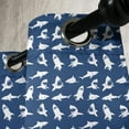thumbnail image 3 of Ambesonne Shark Grommet Curtain, Various Gestures Humorous, 50" x 108", Violet Blue White, 3 of 6