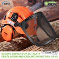 thumbnail image 2 of Casco de seguridad forestal GREEN DEVIL Chainsaw con protector facial, 2 of 6