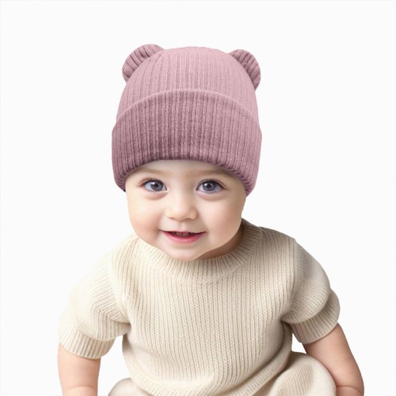 Toddler Boys Girls Beanie Hat Baby Fall And Winter Hats High Elastic Boys And Girls Baby Bear Knitted Hats Boys Girls Ski Cap