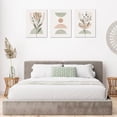 thumbnail image 2 of Boho Wall Art Prints Set of 3, Mid-Century Modern Prints, Framed Canvas Wall Art Abstract Geometric Line Botanical Artwork Paintings, Minimalist Boho Wall Decor for Living Room, Bedroom, Office, 2 of 6