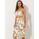 thumbnail image 2 of Falda Midi De Gasa De Verano Con Estampado Floral Allegra K Blanco XS, 2 of 5
