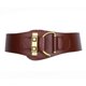 thumbnail image 4 of Vintage Golden Buckle Waist Belts Pure-Color Leather Clothes Belt for Women Girl Female, 4 of 5