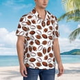 thumbnail image 3 of Honeii Football Print Men’s Hawaiian Shirt,Classic Button-Down Short Sleeve Shirt, for Beach, Vacation, and Outdoor Activities,Small, 3 of 7