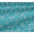 thumbnail image 4 of oneOone Cotton Jersey Aqua Blue Fabric Circle & floral Texture Diy Clothing Quilting Fabric Print Fabric By Yard 58 Inch Wide, 4 of 4